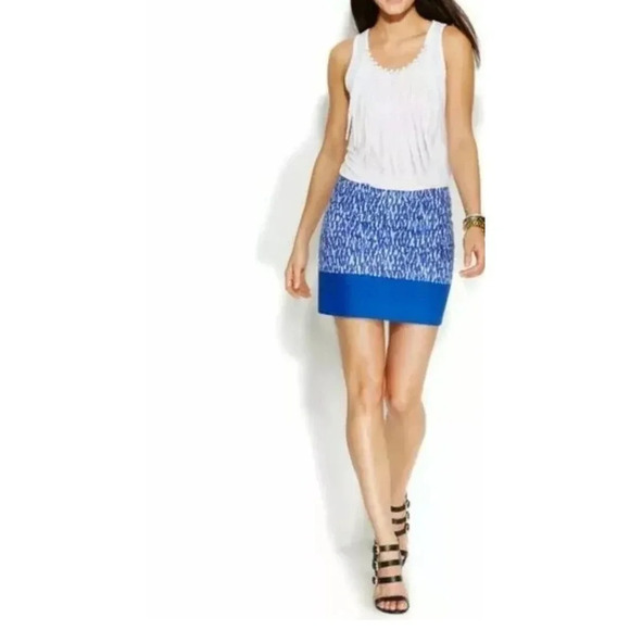 NWT MICHAEL Michael Kors Blue Skirt Size 12 - Picture 2 of 8